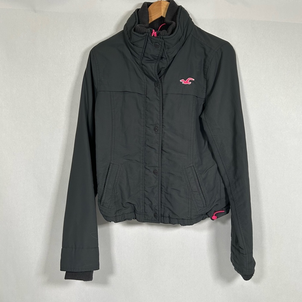 Hollister California All-weather Jacket gray with pink accents